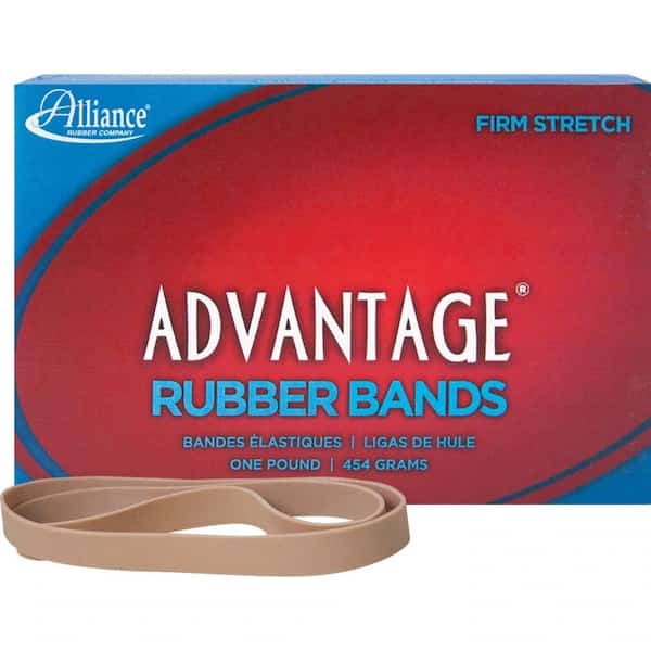 Alliance Advantage Rubber Bands, Size No 107, 7" x 5/8", Natural, 1 lb. Box