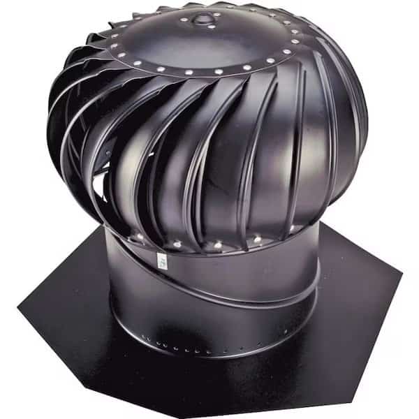 LOMANCO Whirlybird BIB14B Turbine Ventilator, 110 mph, Aluminum, Black