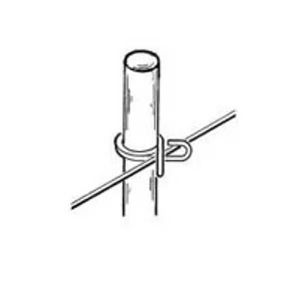 Rod Post, 54 in OAH, Fiberglass, Gray