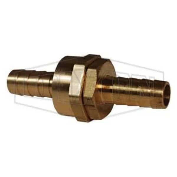 Machined Short Shank Coupling, 3/4 in Nominal, NPSM x Hose End Style, 3-11/32 in L, Domestic