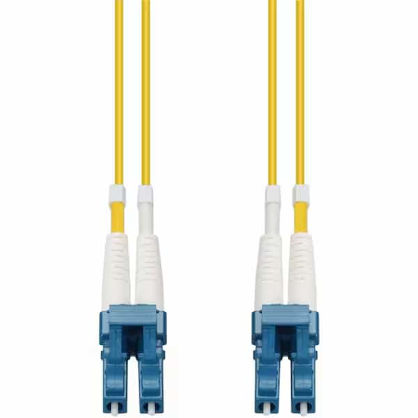 This Is An 8M Lc (Male) To Lc (Male) Yellow Duplex Riser-Rated Fiber