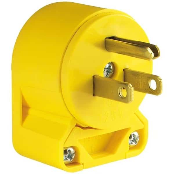 Straight Blade Plug, 5-15P, 15 A, 125V AC, 2 Pole, Screw Terminals, Grounded