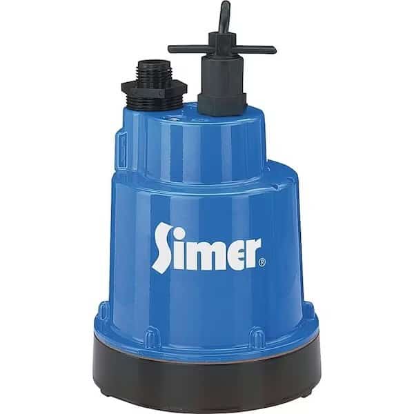 Sta-Rite Simer Geyser 2300 Submersible Utility Pump, 115 V, 5.6 A, 1-1/4 in Outlet, 1320 gph