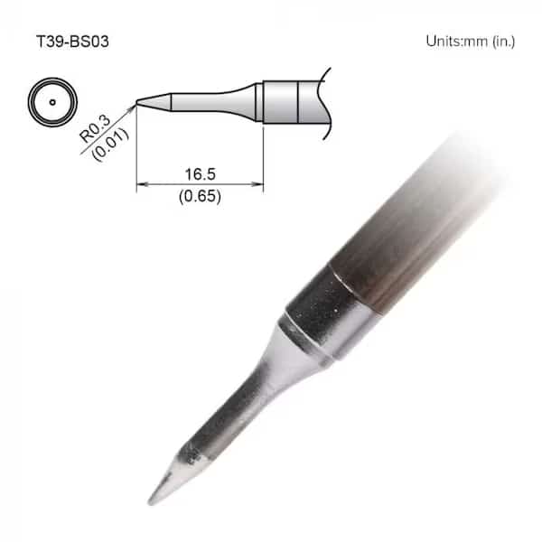 Soldering Tip, T.W. 0.3 mm, T.L. 16.5 mm