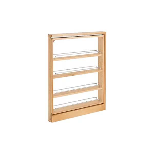 Maple Wood; Steel, Natural Maple, 3 in W, 30 in H, 23 in D