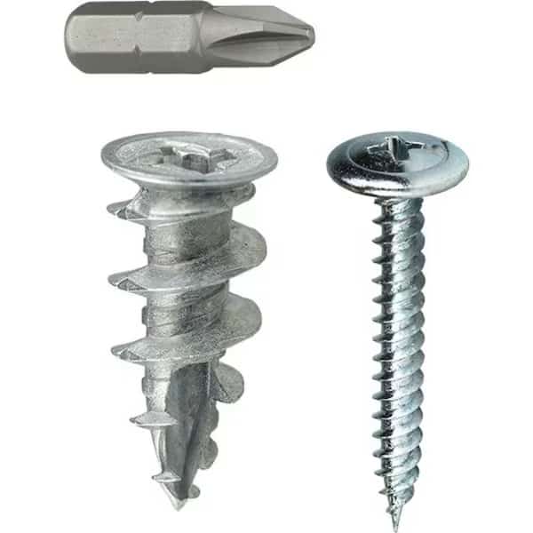 Screw Anchor, 1-1/2" L, Zamac Alloy