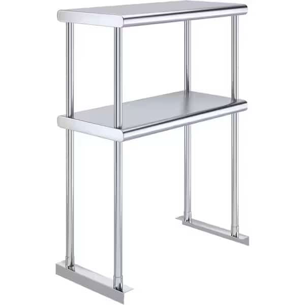 12 in. x 24 in.  Stainless Steel Double Deck Over Shelf