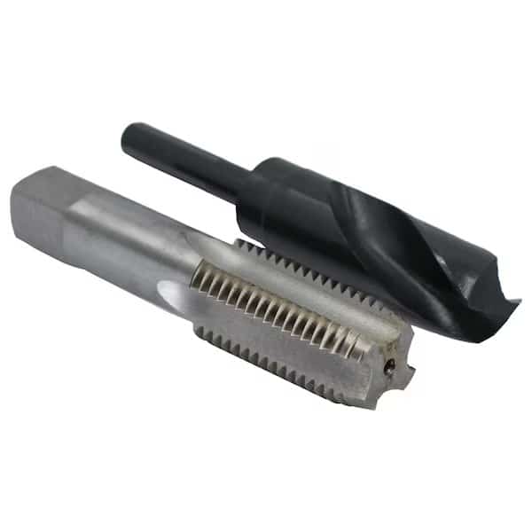 1-3/8"-10 UNS HSS Plug Tap and 1-19/64" HSS 1/2" Shank Drill Bit Kit