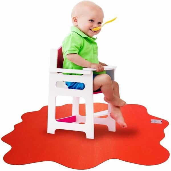 Floortex Red Multi-Purpose Mat for Hard Floors - 40" x 40"