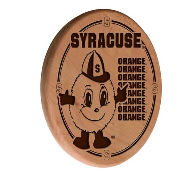 Syracuse University 13" Laser Engraved Solid Wood Sign, Holland Bar Stool Co, Mfr#: WSgnLNatSyrcse