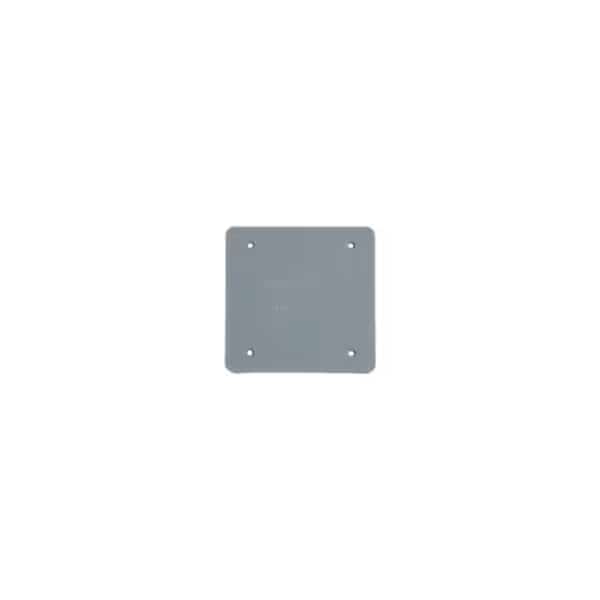 Electrical Box Cover, 2 Gangs, Non-Metallic, Blank Cover