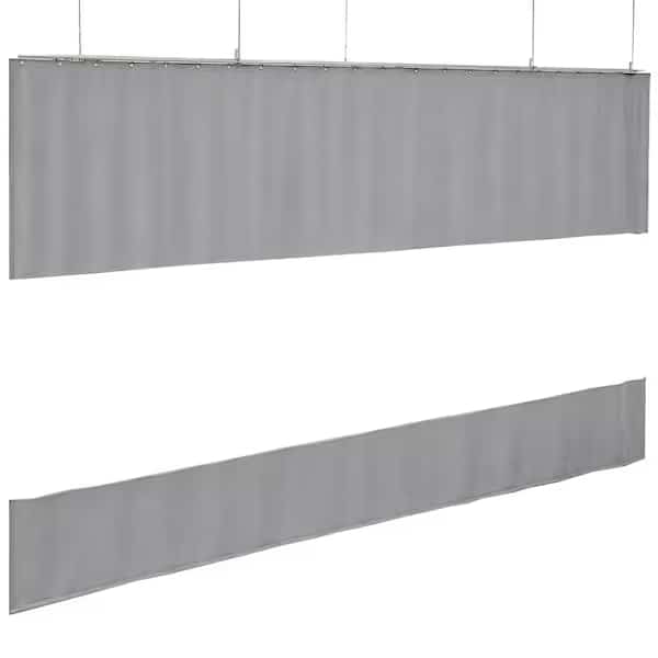 Industrial Curtain with Clear Window-12' H X 12' W-CHAIN MOUNT KIT