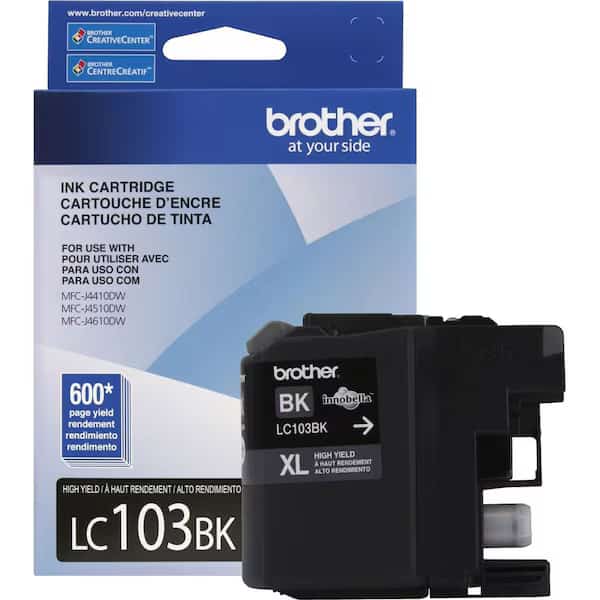Brother Innobella LC103BK Original Ink Cartridge - Inkjet - High Yield - 600 Pages - Black - 1 Each