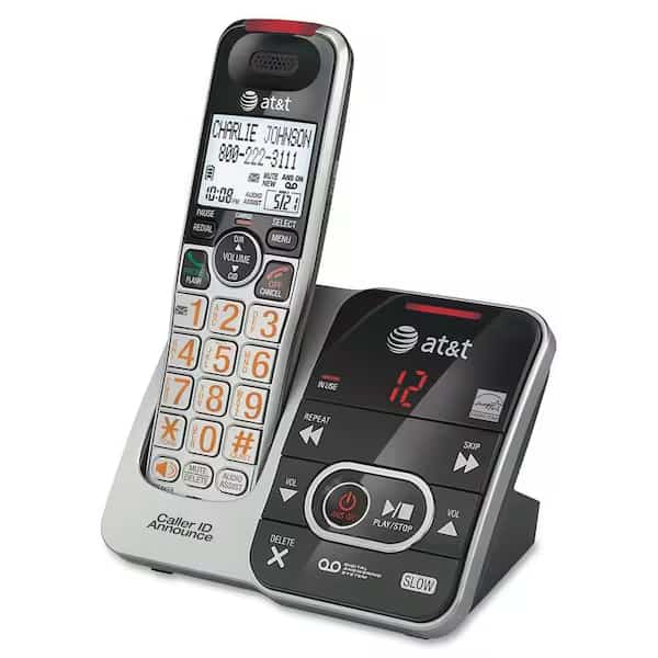 Cordless Answering System w/CID, Cordless, Black/Silver