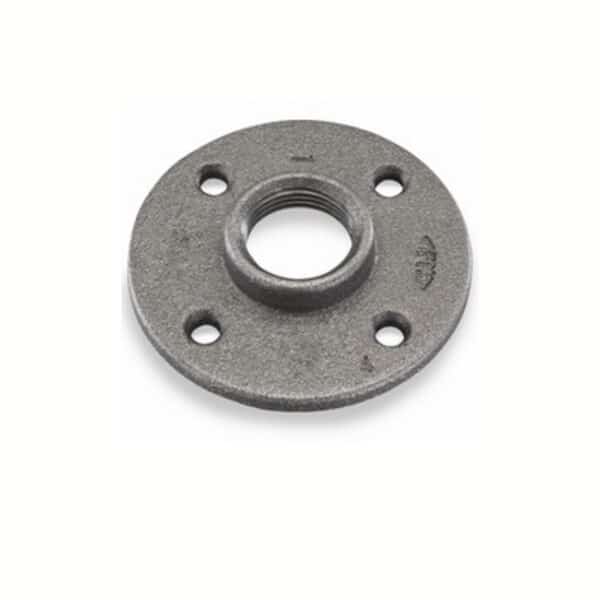 3/4" Black Malleable Iron Premium Floor Flange, 10 PK