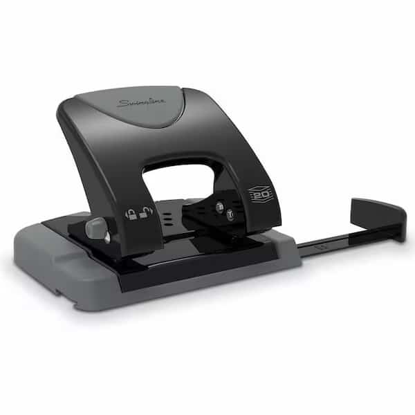 Two-Hole Paper Punch,20 Sheets,Blck/Gray, Mfr#: A7074135, SWINGLINE