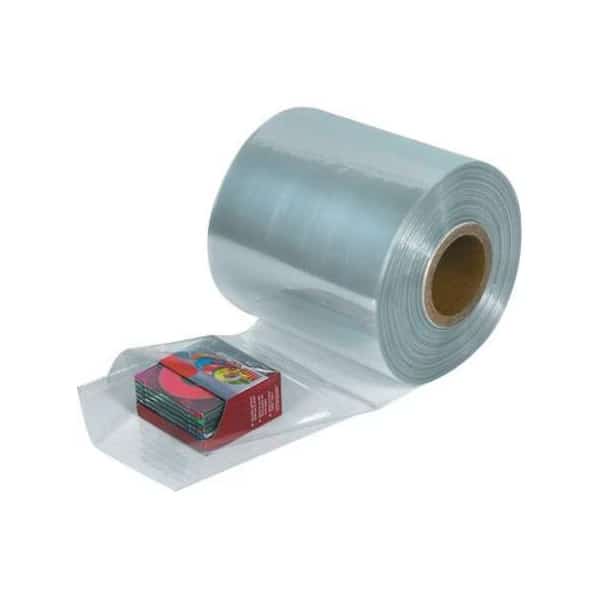 PVC Shrink Tubing, 100 Ga., 30"W x 1500'L, Clear, 1 Roll