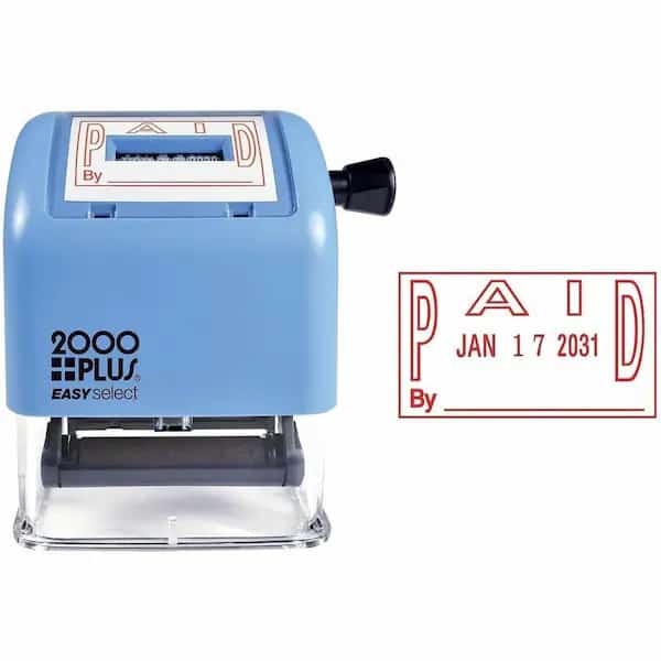 2000 Plus Selfinking Date Stamp, Red