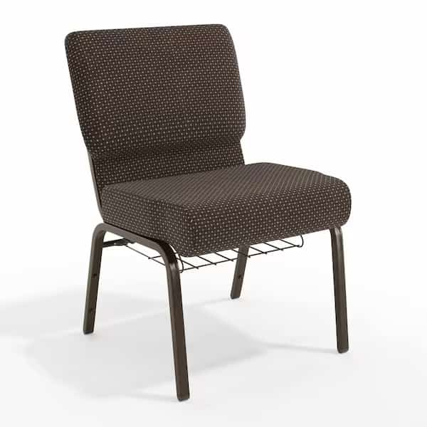 Brown Dot Fabric Church Chair, PK4