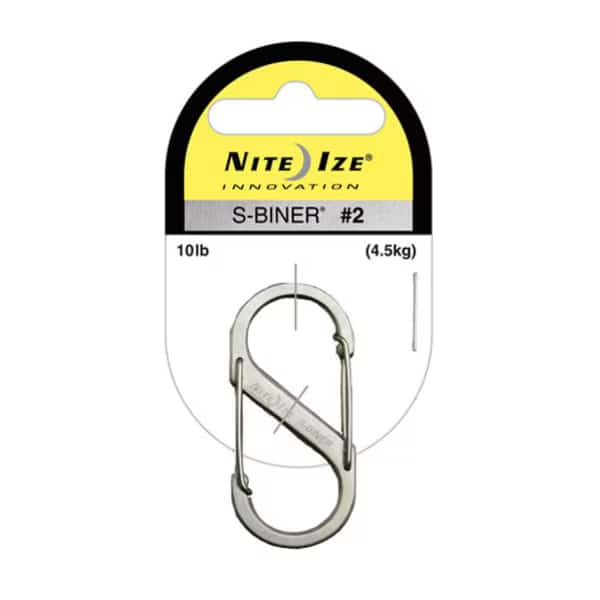 2" L, Stainless Steel, Silver, NITE IZE, Mfr# SB3-03-11