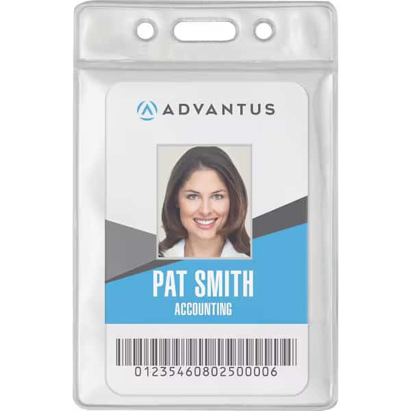 ID Badge Holders, Vert, 2.5"x3.5", PK50