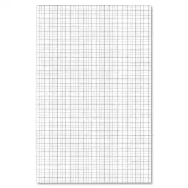 Esselte Quadrille Pad, 11 x 17, 4 x 4 Square/inch, White, 50 Sheets/Pad