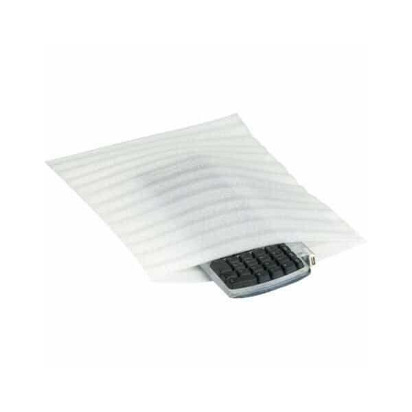 Flush Cut Foam Pouches, 8" x 10", White, PK275
