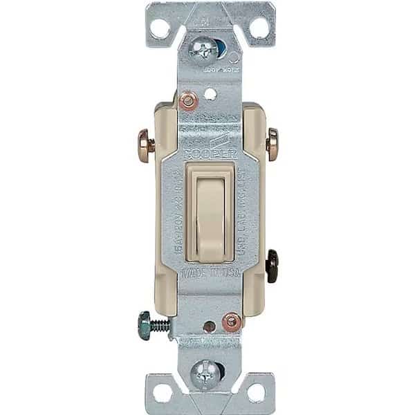EATON Toggle Switch, 15 A, 120 V, 3 Position, PushIn Terminal, Polycarbonate Housing Material