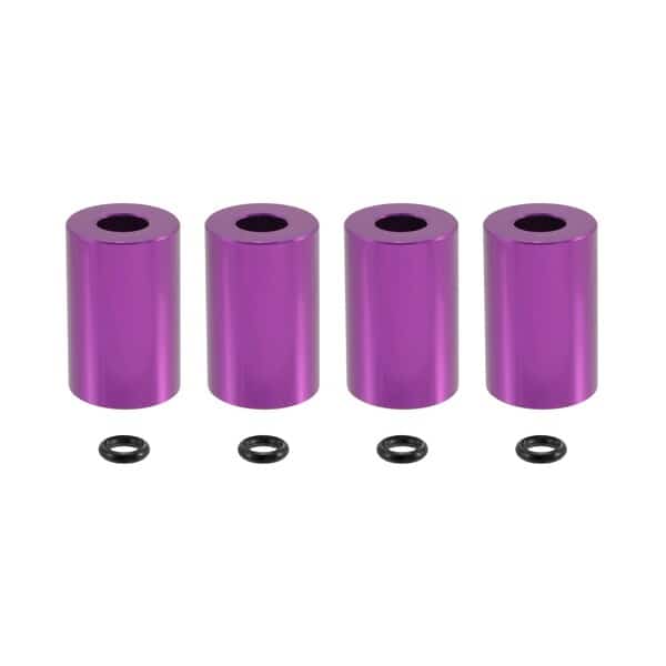 LUG NUTS Fits 51 Millimeter Lug Nuts Purple Aluminum Round Shape Set Of 4