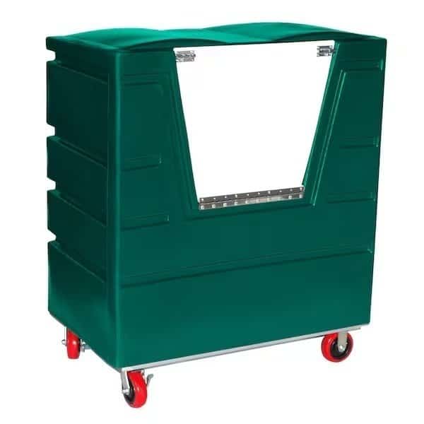 Security Transfer Truck, 34 cubic ft., GRN, Caster Dia.: 6"