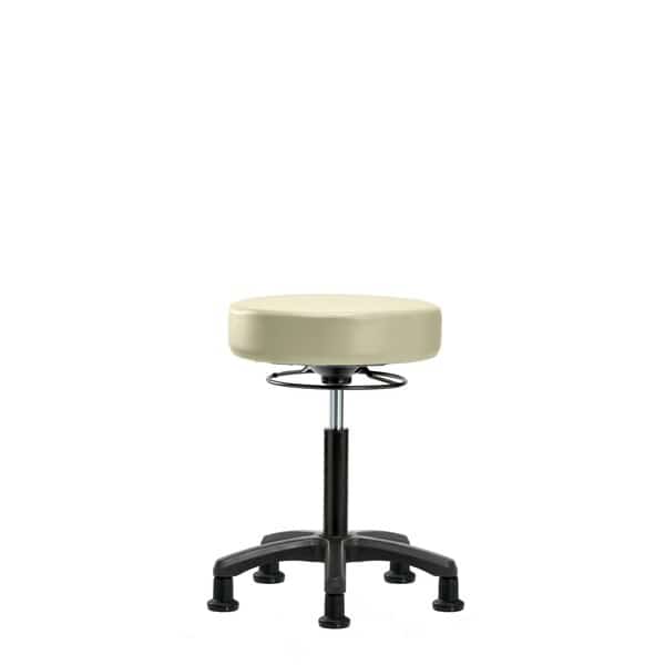 Med Bench Mini-Stool, Vinyl, Glides, Wht