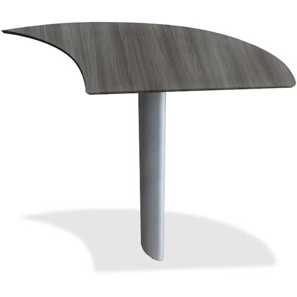 Curved Desk Medina Curved Desk Extension, Gray, 47" Wx28" D, 28" D X 29-1/2" H, 47" W X