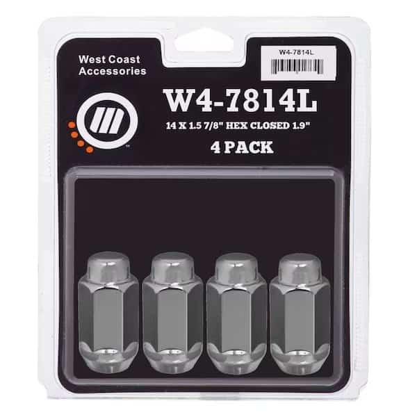 LUG NUTS 14 x 15 Millimeter Thread Size 60 Degree Conical Bulge Acorn Extra Long