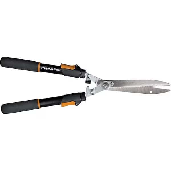 91696935 Hedge Shear, Serrated Blade, 10 in L Blade, Steel Blade, Steel Handle, Telescopic Handle