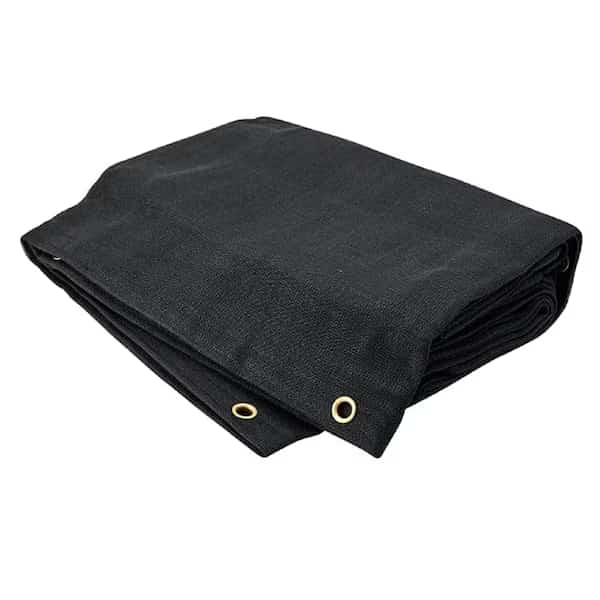 Heavy Duty Tarp, 4 ft x 10 ft, 50 Mil, Black, Mesh