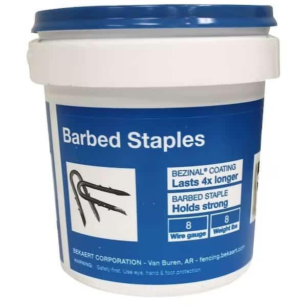 BEKAERT 187244 Double Barbed Fence Staples, 1-3/4 in, 8 ga