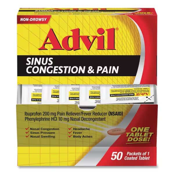 Sinus Congestion and Pain Relief, PK50
