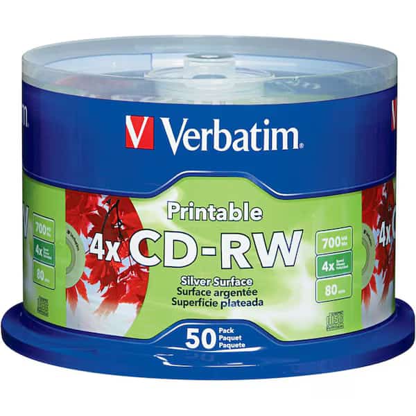 CD-RW Disc, 700 MB, 80 min, 4x, PK50
