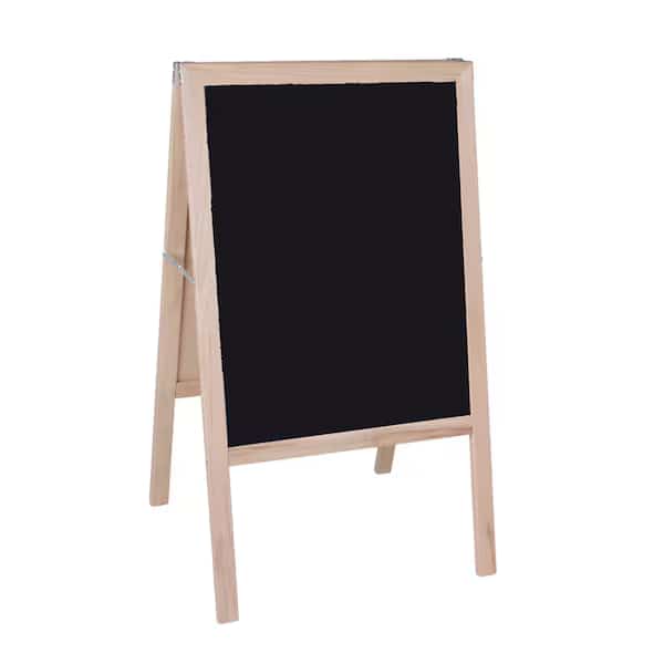 Marquee Easel (Natural Hardwood) Black Dry-Erase Board