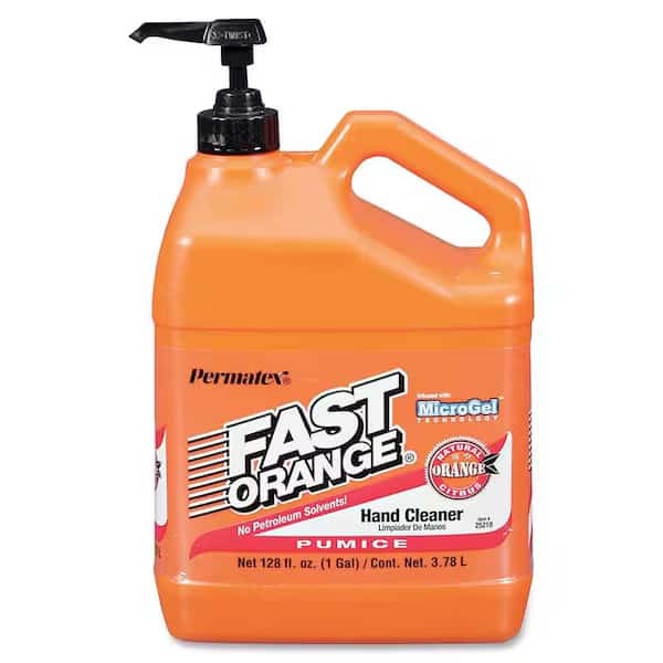Permatex Fast Orange Fine Pumice Lotion Hand Cleaner, 1 gal, Jug with Pump Dispenser
