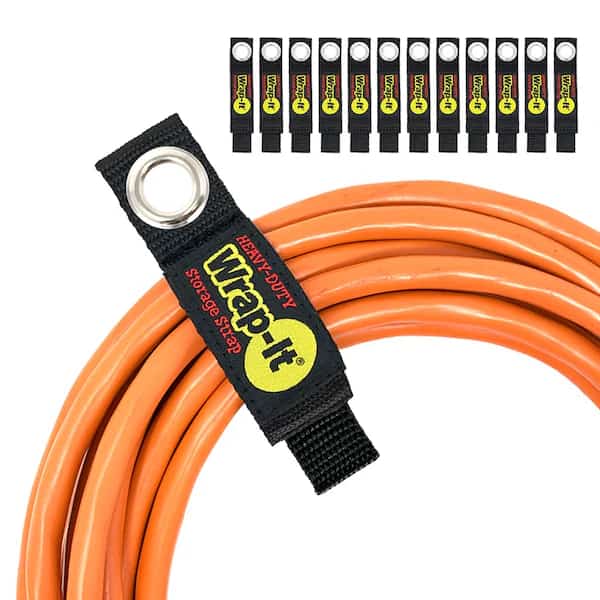 Back-to-Back Strap, No Adhesive, 7 in, Black, 6 PK