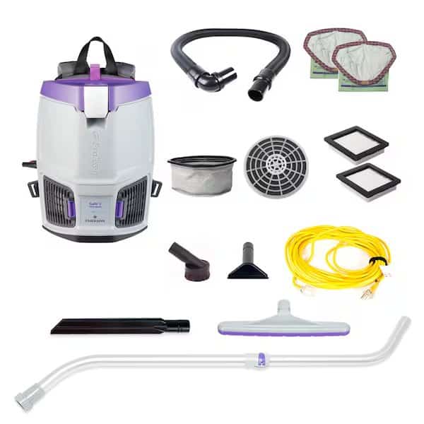 GoFit 3, 3 qt. Backpack Vacuum w/ Xover Multi-Surface Telescoping Wand Tool Kit