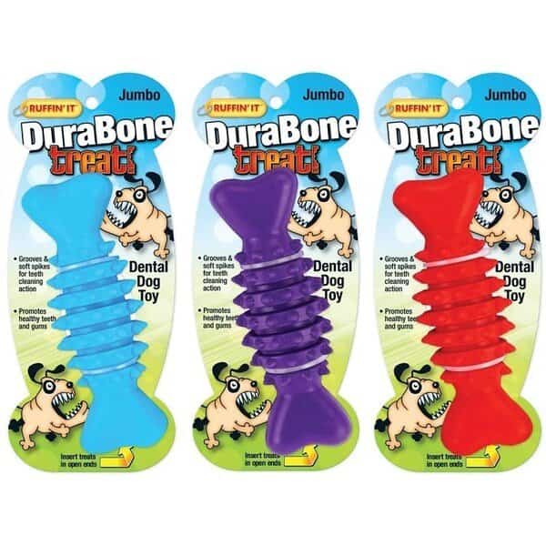 Dog Toy, Jumbo, Durabone, BluePurpleRed