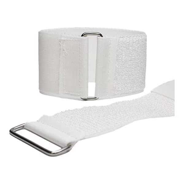 Cinch Strap, No Adhesive, 12 in, 1 in Wd, White, 10 PK