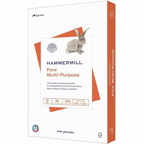 Paper for Multi 11x17 Inkjet, Inkjet Copy  Multipurpose Paper  White, White, 500PK