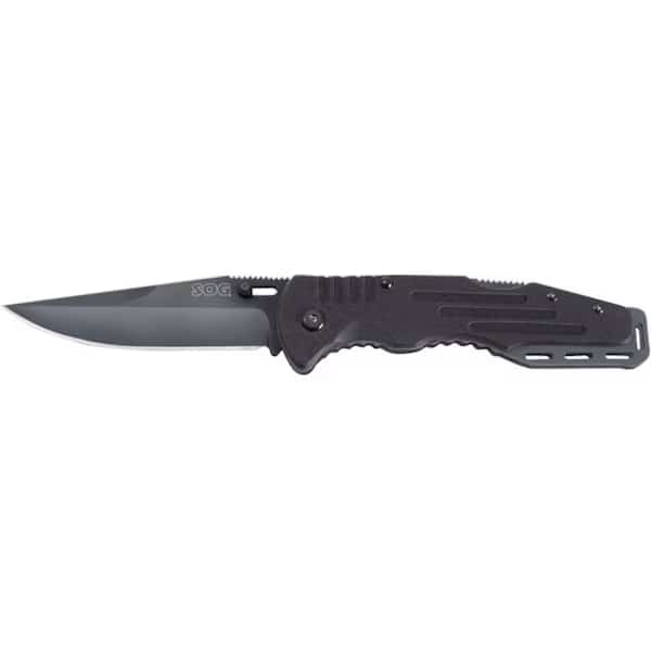 Salute(TM) Folding Knife, Black Oxide, Sog, Mfr#: FF11-CP