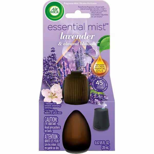 Essential Mist Refill, Lavender and Almond Blossom, 0.67 oz Bottle, PK6