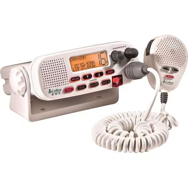 Cobra Marine Class-D DSC VHF Radio Flush Mount - White