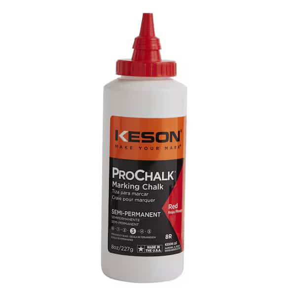 Marking Chalk Refill, Red, 8 Oz