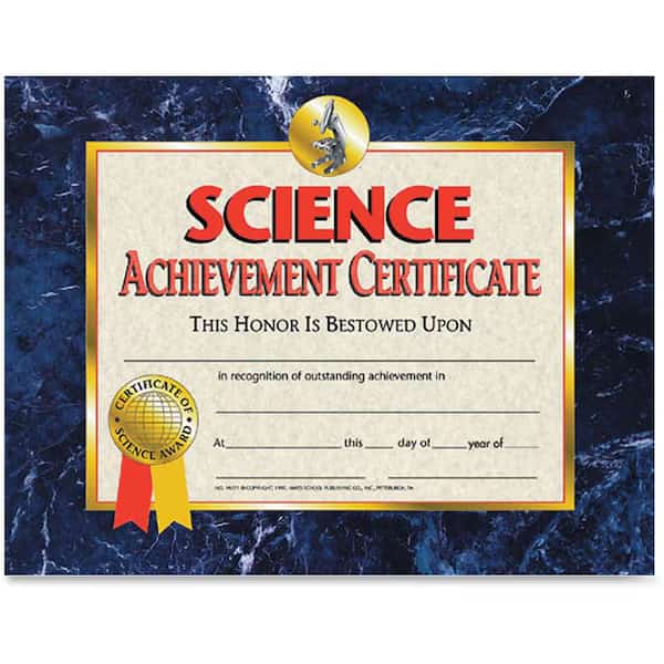 Science Achievement Certificate, PK90